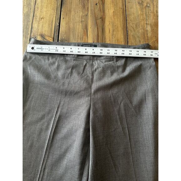 Lafayette 148 New York Dress Bleecker Pants Size 8 Virgin Wool blend Side Zip - Picture 2 of 12